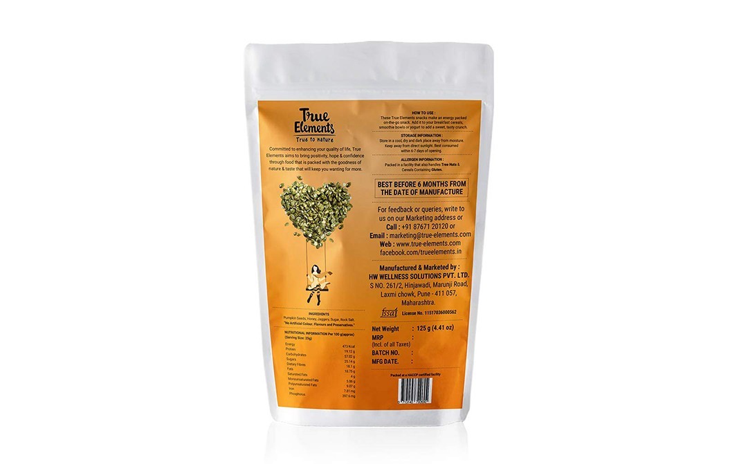 True Elements Pumpkin Honey Clusters    Pack  125 grams